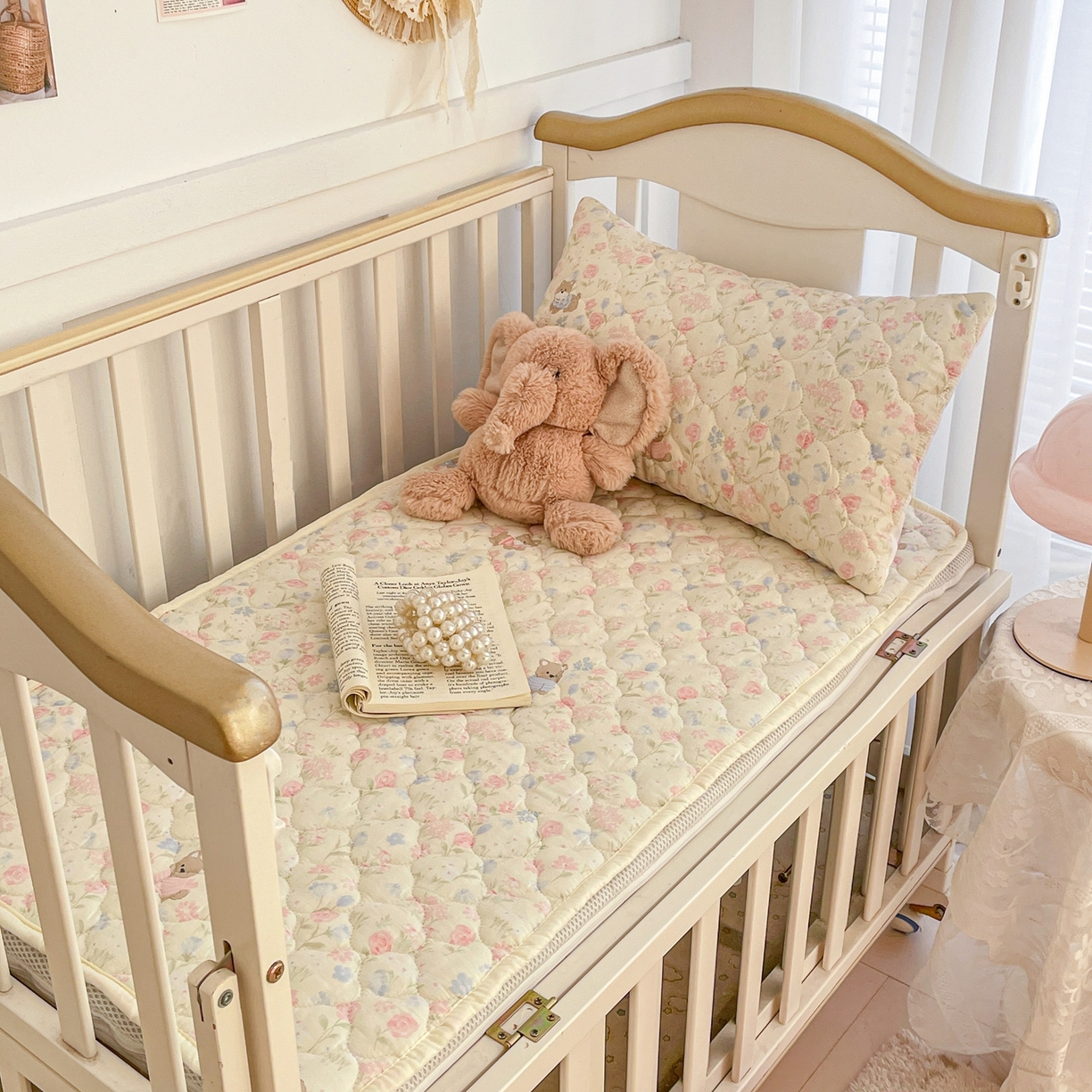 91家纺网 家纺一手货源 找家纺 小桃姐家纺 2026新款全棉纯棉天然棉花床褥防滑床护垫垫子幼儿园床垫儿童床垫 花丛萌犬