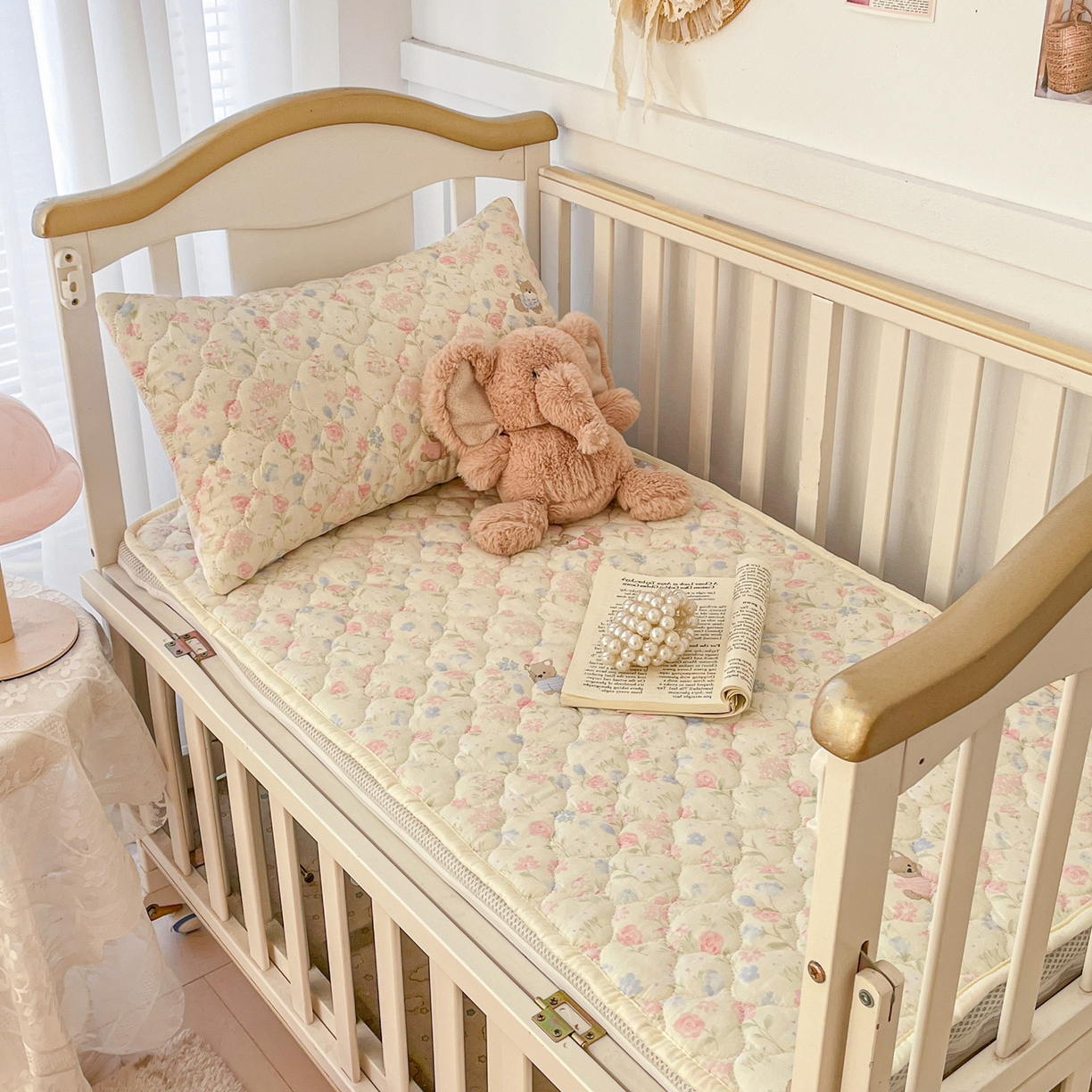 91家纺网 家纺一手货源 找家纺 小桃姐家纺 2026新款全棉纯棉天然棉花床褥防滑床护垫垫子幼儿园床垫儿童床垫 花丛萌犬