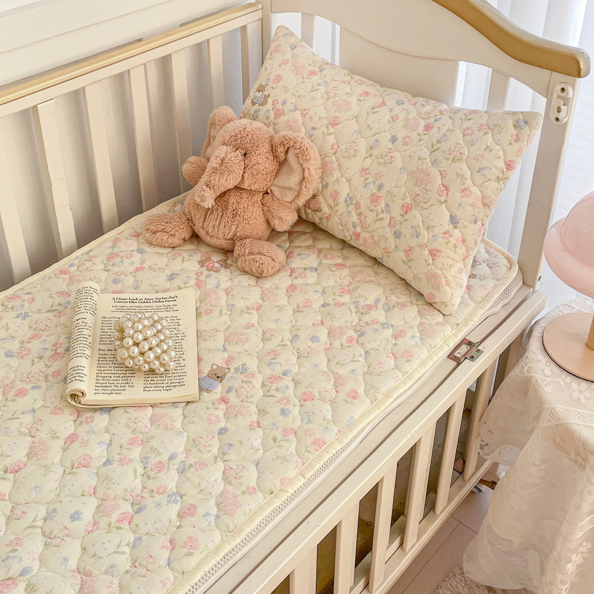 91家纺网 家纺一手货源 找家纺 小桃姐家纺 2026新款全棉纯棉天然棉花床褥防滑床护垫垫子幼儿园床垫儿童床垫 花丛萌犬