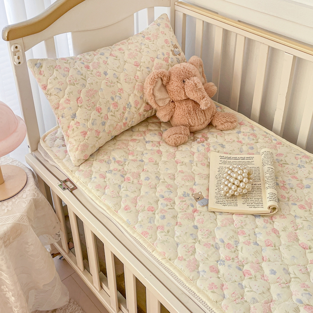 91家纺网 家纺一手货源 找家纺 小桃姐家纺 2026新款全棉纯棉天然棉花床褥防滑床护垫垫子幼儿园床垫儿童床垫 花丛萌犬