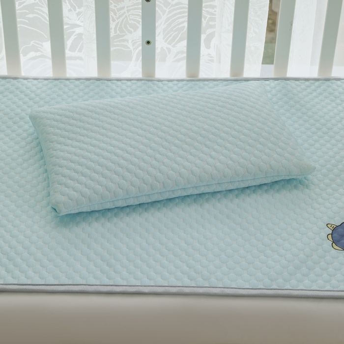 91家纺网 家纺一手货源 找家纺 宅部落 2026新款凉感豆豆儿童凉席席子 小恐龙-淡蓝