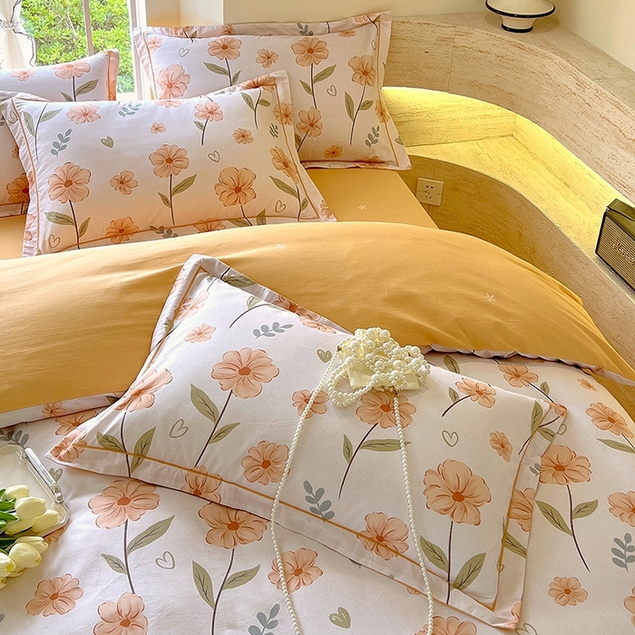 91家纺网 家纺一手货源 找家纺 梧桐树 2026新款高支密全棉纯棉印花四件套 A36花屿