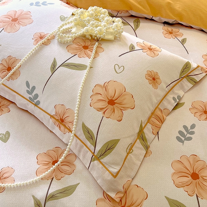 91家纺网 家纺一手货源 找家纺 梧桐树 2026新款高支密全棉纯棉印花四件套 A36花屿