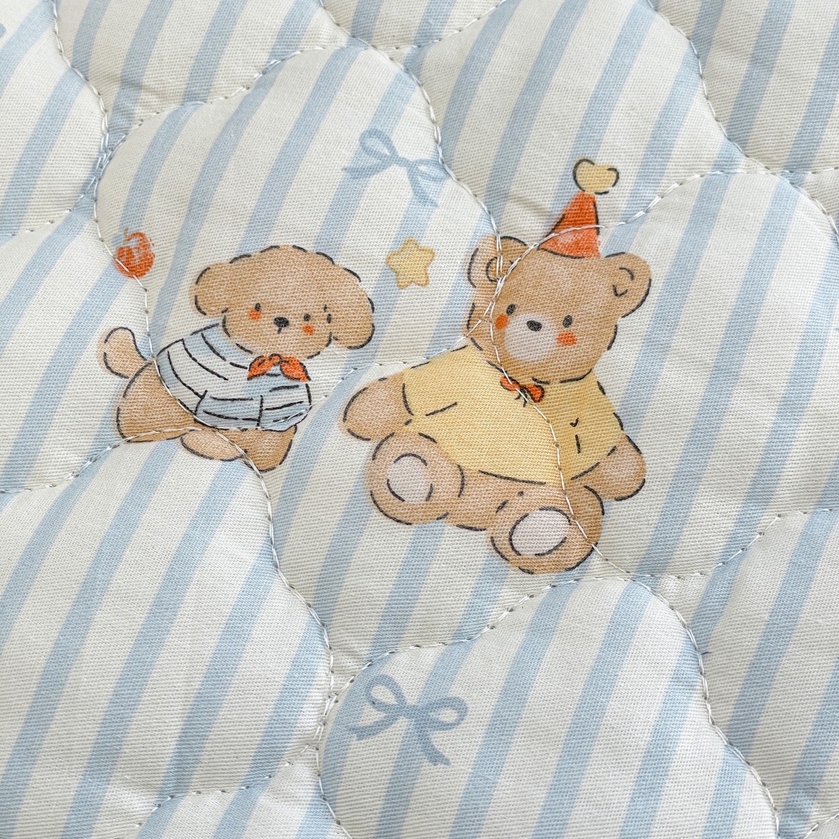 91家纺网 家纺一手货源 找家纺 小桃姐家纺 2026新款全棉纯棉天然棉花床褥防滑床护垫垫子幼儿园床垫儿童床垫 萌心小熊