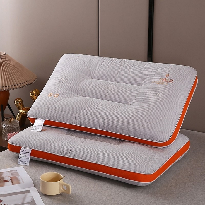 91家纺网 家纺一手货源 找家纺 （总）红柳枕芯 2026新款姜舒暖雪尼绒单人刺绣护颈枕枕头枕芯