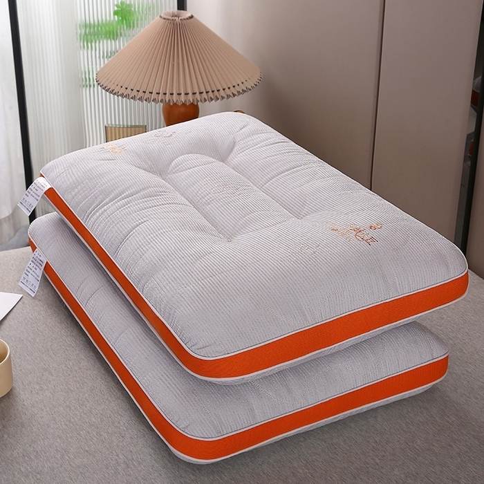 91家纺网 家纺一手货源 找家纺 （总）红柳枕芯 2026新款姜舒暖雪尼绒单人刺绣护颈枕枕头枕芯