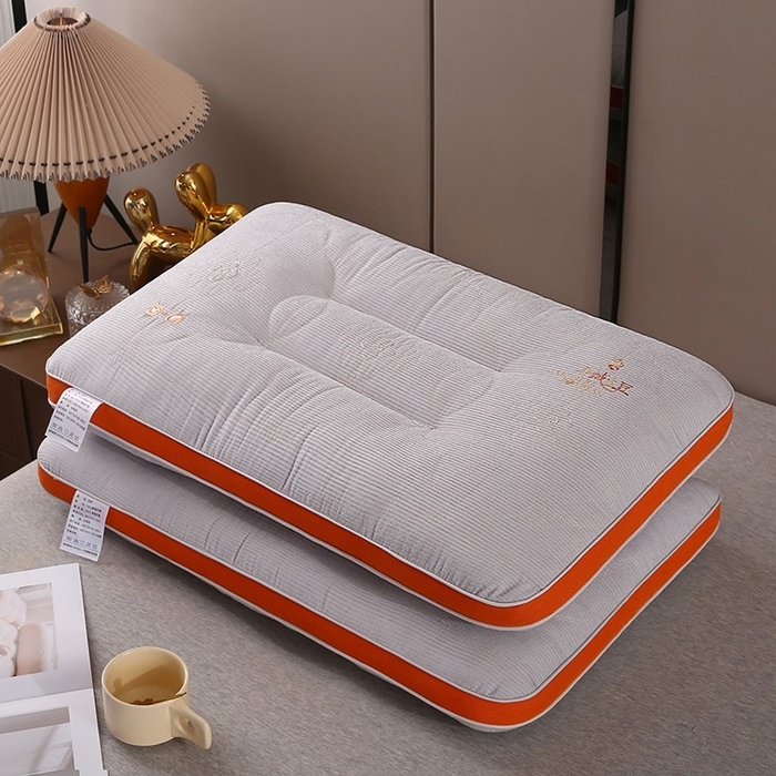 91家纺网 家纺一手货源 找家纺 （总）红柳枕芯 2026新款姜舒暖雪尼绒单人刺绣护颈枕枕头枕芯