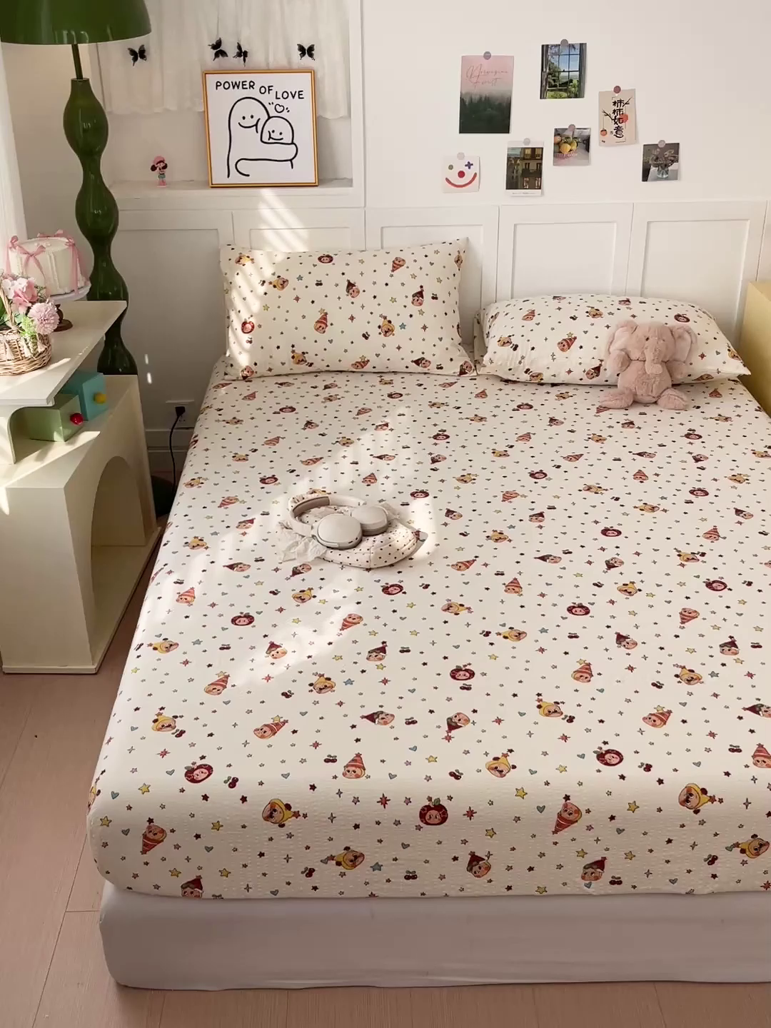 91家纺网 家纺一手货源 找家纺 （总）小桃姐家纺 2025新款超柔印花云感泡芙双层纱床笠单件床笠二三件套