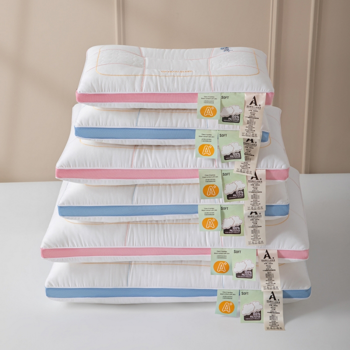 91家纺网 家纺一手货源 找家纺 （总）红柳枕芯 2026新款全棉纯棉亲子款刺绣儿童学生枕枕头枕芯-小熊猫系列