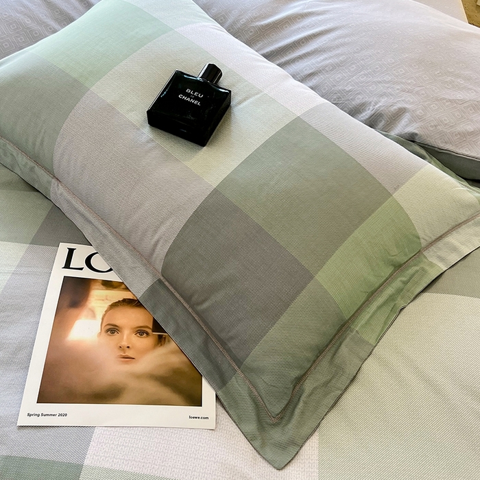 91家纺网 家纺一手货源 找家纺 梧桐树 2026新款高支密全棉纯棉印花四件套 A43时光印记