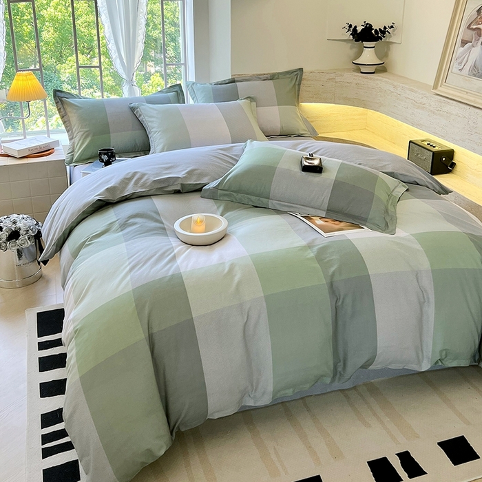 91家纺网 家纺一手货源 找家纺 梧桐树 2026新款高支密全棉纯棉印花四件套 A43时光印记