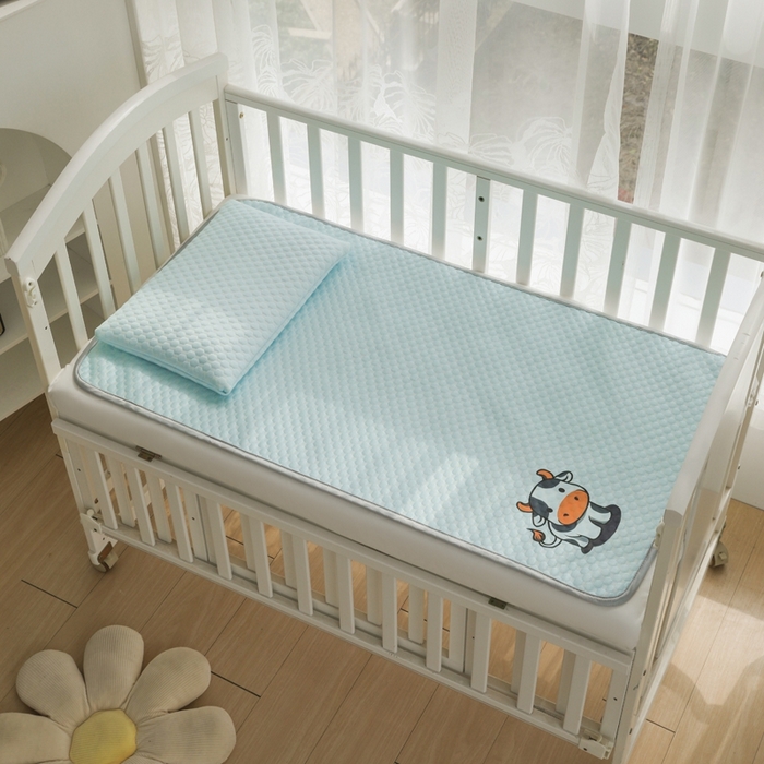 宅部落 2026新款凉感豆豆儿童凉席席子 小牛牛-淡蓝