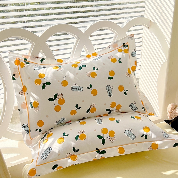 91家纺网 家纺一手货源 找家纺 梧桐树 2026新款高支密全棉纯棉印花四件套 A44甜美樱桃