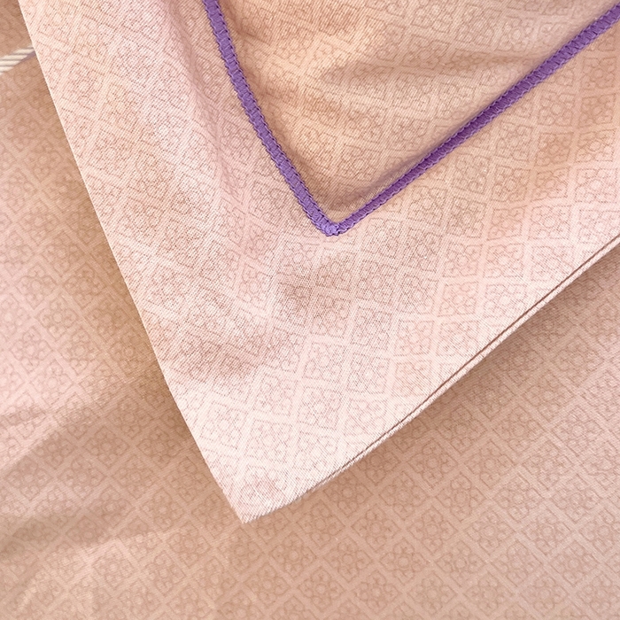 91家纺网 家纺一手货源 找家纺 梧桐树 2026新款高支密全棉纯棉印花四件套 A46午后花茶-紫