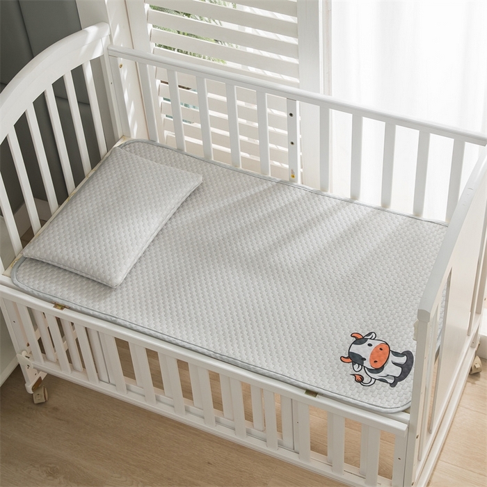 宅部落 2026新款凉感豆豆儿童凉席席子 小牛牛-灰