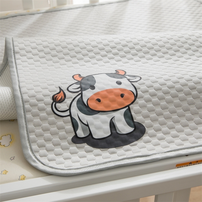 91家纺网 家纺一手货源 找家纺 宅部落 2026新款凉感豆豆儿童凉席席子 小牛牛-灰