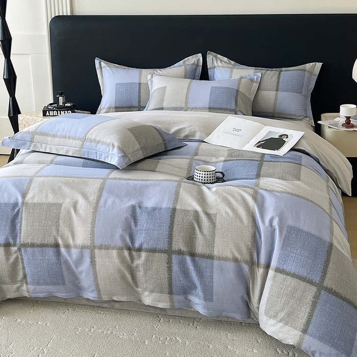 91家纺网 家纺一手货源 找家纺 梧桐树 2026新款高支密全棉纯棉印花四件套 A48尚格