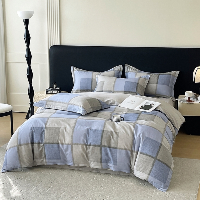 91家纺网 家纺一手货源 找家纺 梧桐树 2026新款高支密全棉纯棉印花四件套 A48尚格