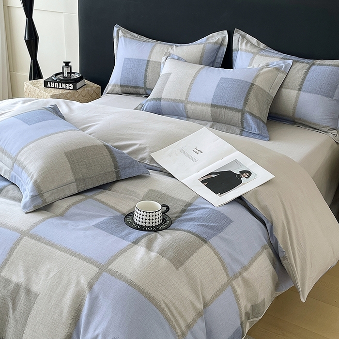 91家纺网 家纺一手货源 找家纺 梧桐树 2026新款高支密全棉纯棉印花四件套 A48尚格