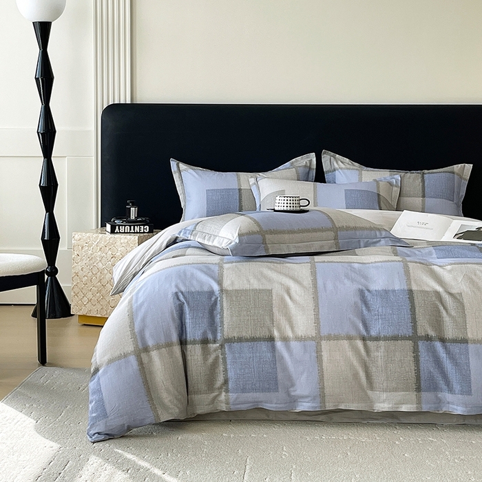 91家纺网 家纺一手货源 找家纺 梧桐树 2026新款高支密全棉纯棉印花四件套 A48尚格