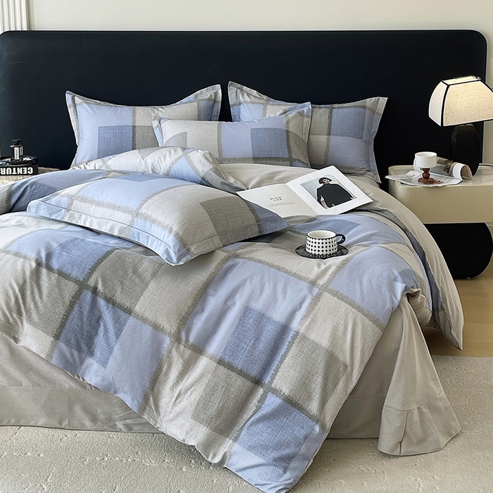 91家纺网 家纺一手货源 找家纺 梧桐树 2026新款高支密全棉纯棉印花四件套 A48尚格