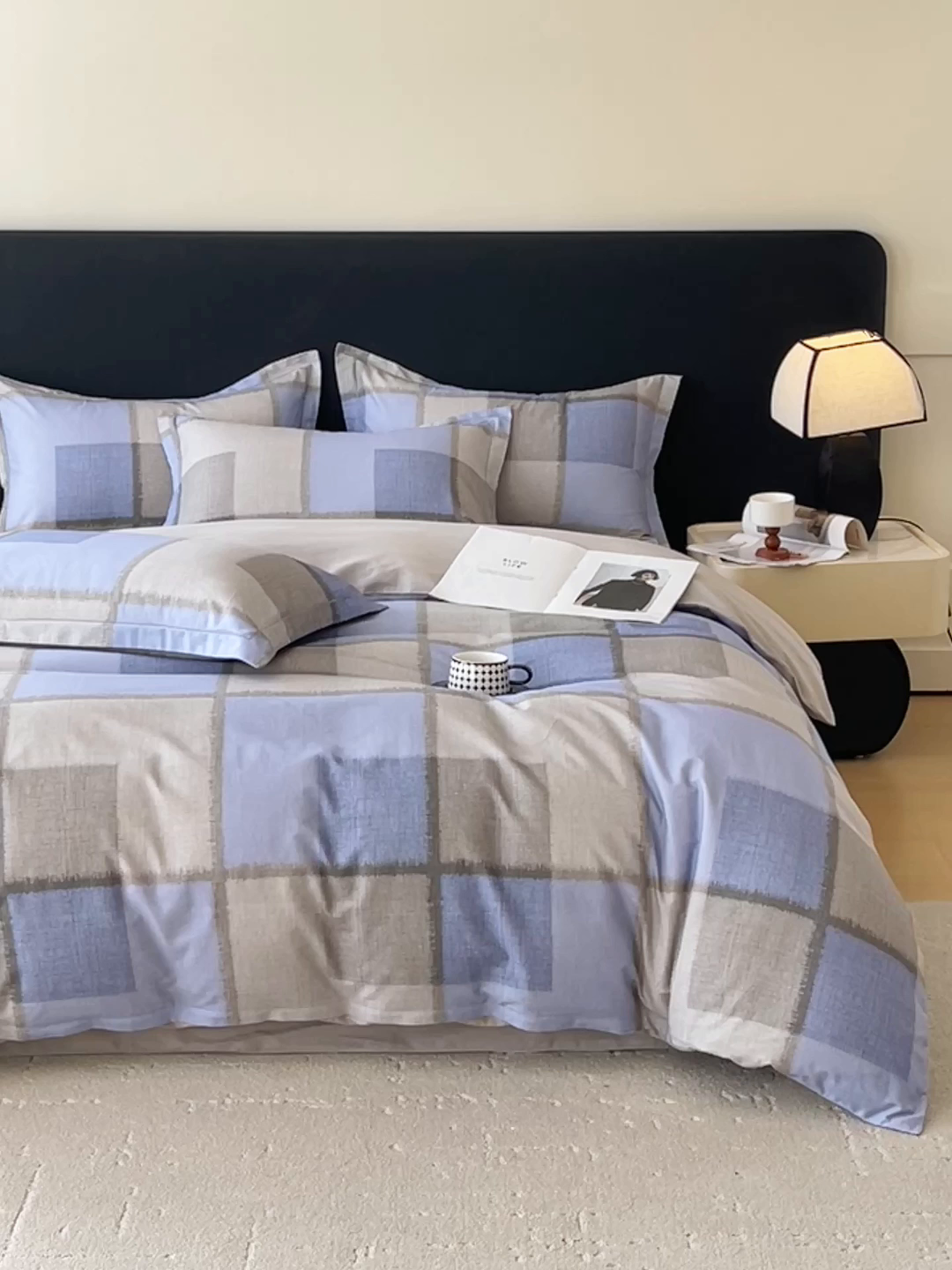 91家纺网 家纺一手货源 找家纺 梧桐树 2026新款高支密全棉纯棉印花四件套 A48尚格