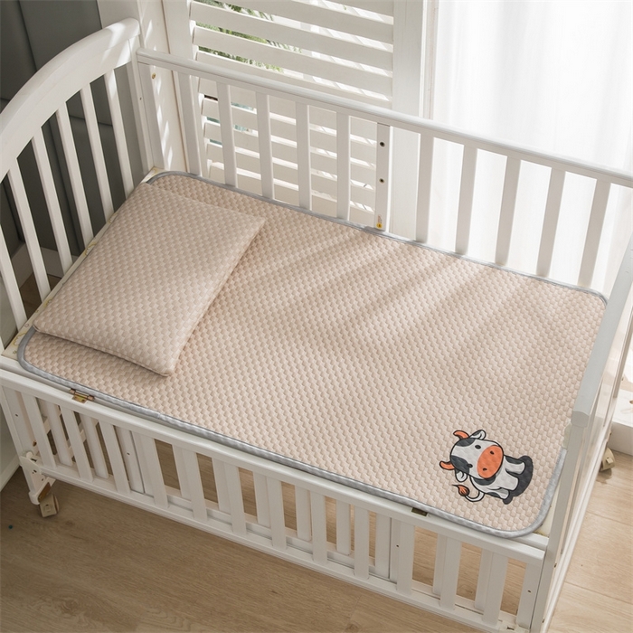 宅部落 2026新款凉感豆豆儿童凉席席子 小牛牛-咖色