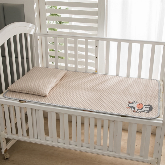 91家纺网 家纺一手货源 找家纺 宅部落 2026新款凉感豆豆儿童凉席席子 小牛牛-咖色