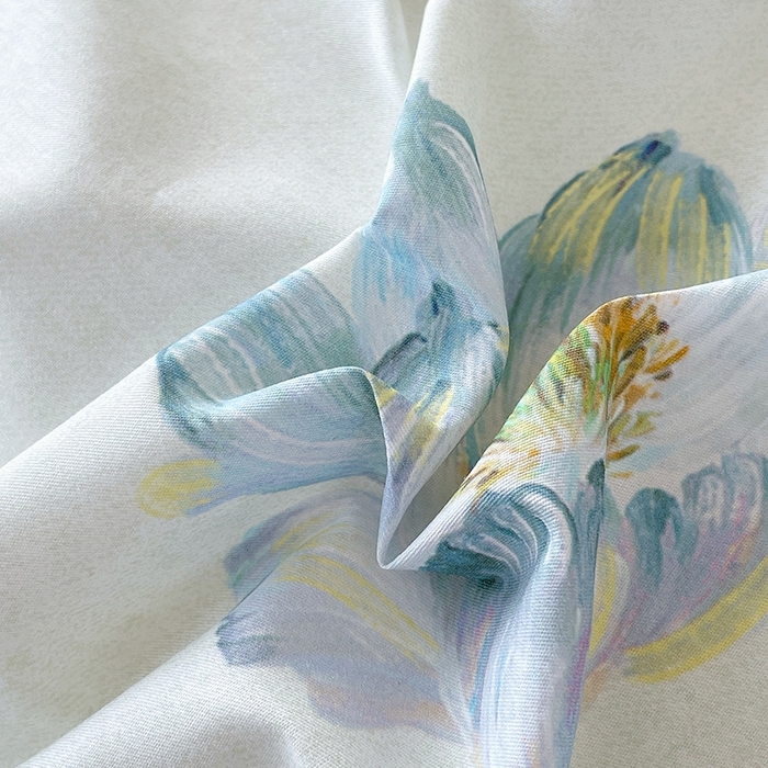 91家纺网 家纺一手货源 找家纺 梧桐树 2026新款高支密全棉纯棉印花四件套 A49清雅兰