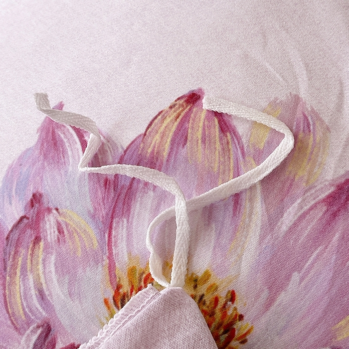 91家纺网 家纺一手货源 找家纺 梧桐树 2026新款高支密全棉纯棉印花四件套 A603清雅 紫