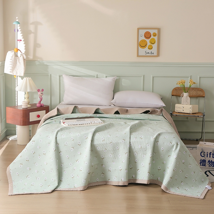 91家纺网 家纺一手货源 找家纺 （总）诗雅 2026新款简约夹棉床盖