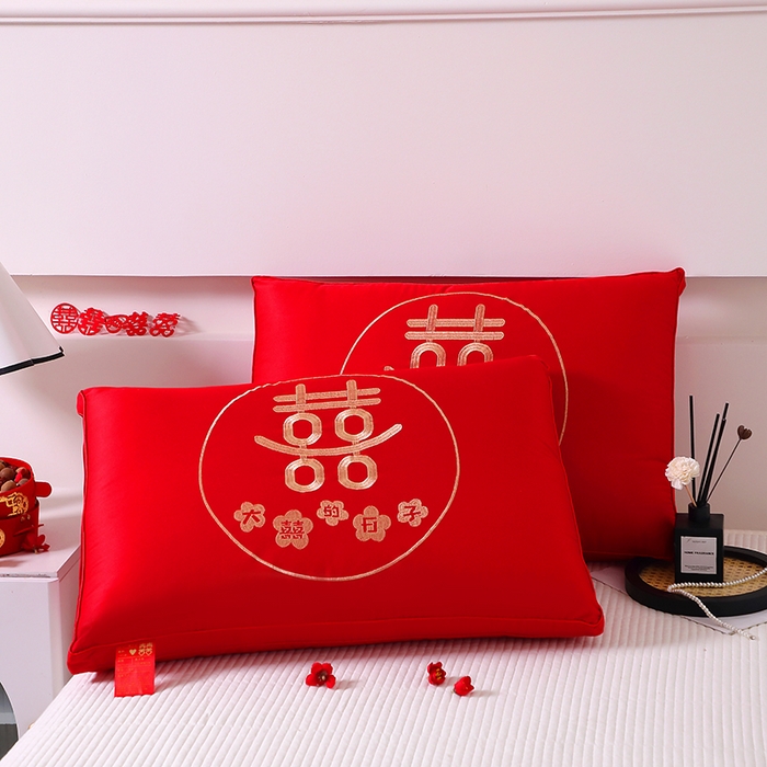 91家纺网 家纺一手货源 找家纺 （总）红柳枕芯 2026新款全棉婚庆热熔枕枕头枕芯