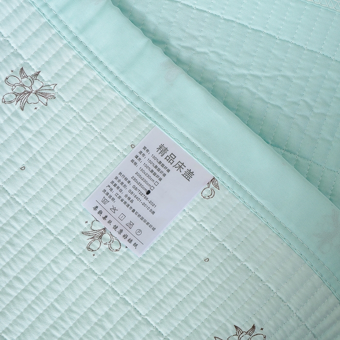 91家纺网 家纺一手货源 找家纺 诗雅 2026新款简约夹棉床盖 花束