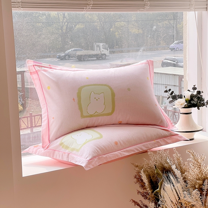 91家纺网 家纺一手货源 找家纺 梧桐树 2026新款高支密全棉纯棉印花四件套 A612机器猫 粉