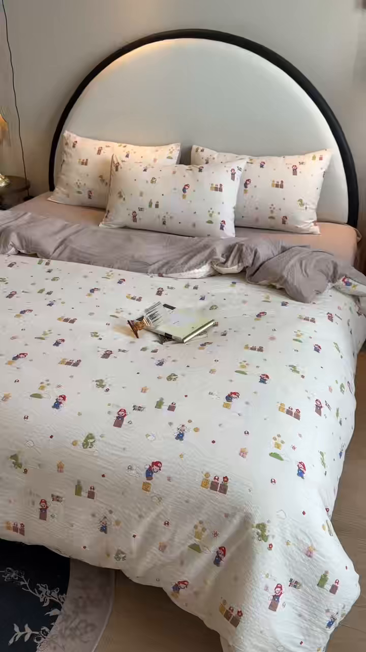 91家纺网 家纺一手货源 找家纺 （总）美丽坊 2026新款爆款韩版泡泡纱四件套