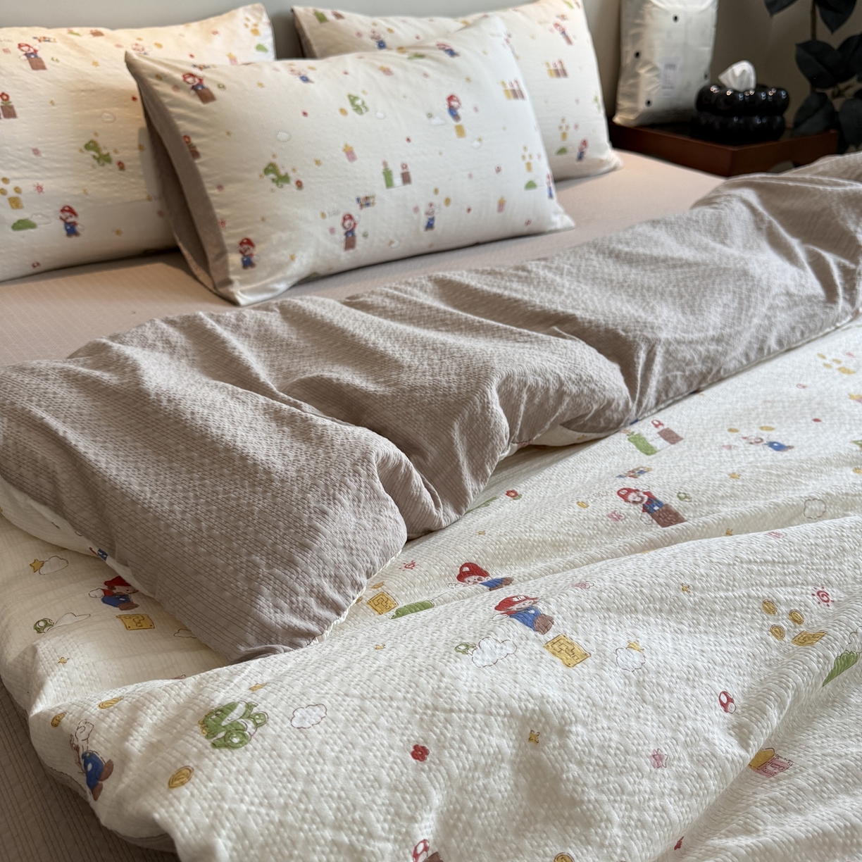 91家纺网 家纺一手货源 找家纺 （总）美丽坊 2026新款爆款韩版泡泡纱四件套