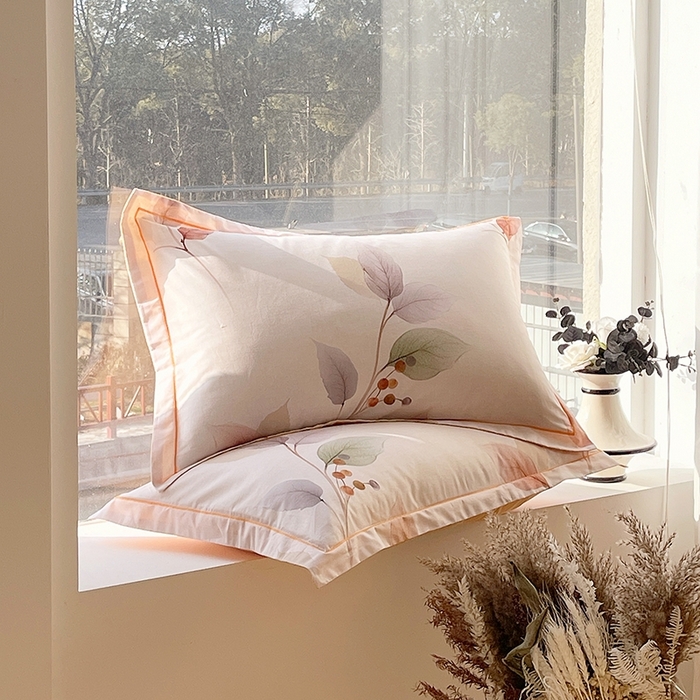 91家纺网 家纺一手货源 找家纺 梧桐树 2026新款高支密全棉纯棉印花四件套 A614沐秋