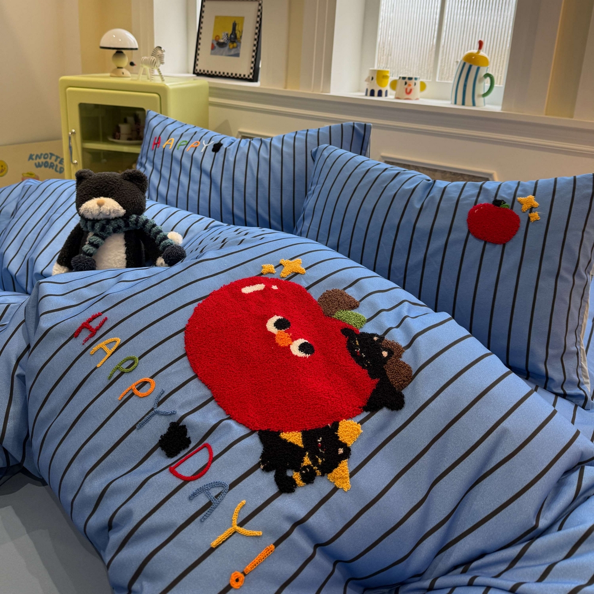 91家纺网 家纺一手货源 找家纺 珺柔家纺 2026新款全棉纯棉四件套 躲猫猫