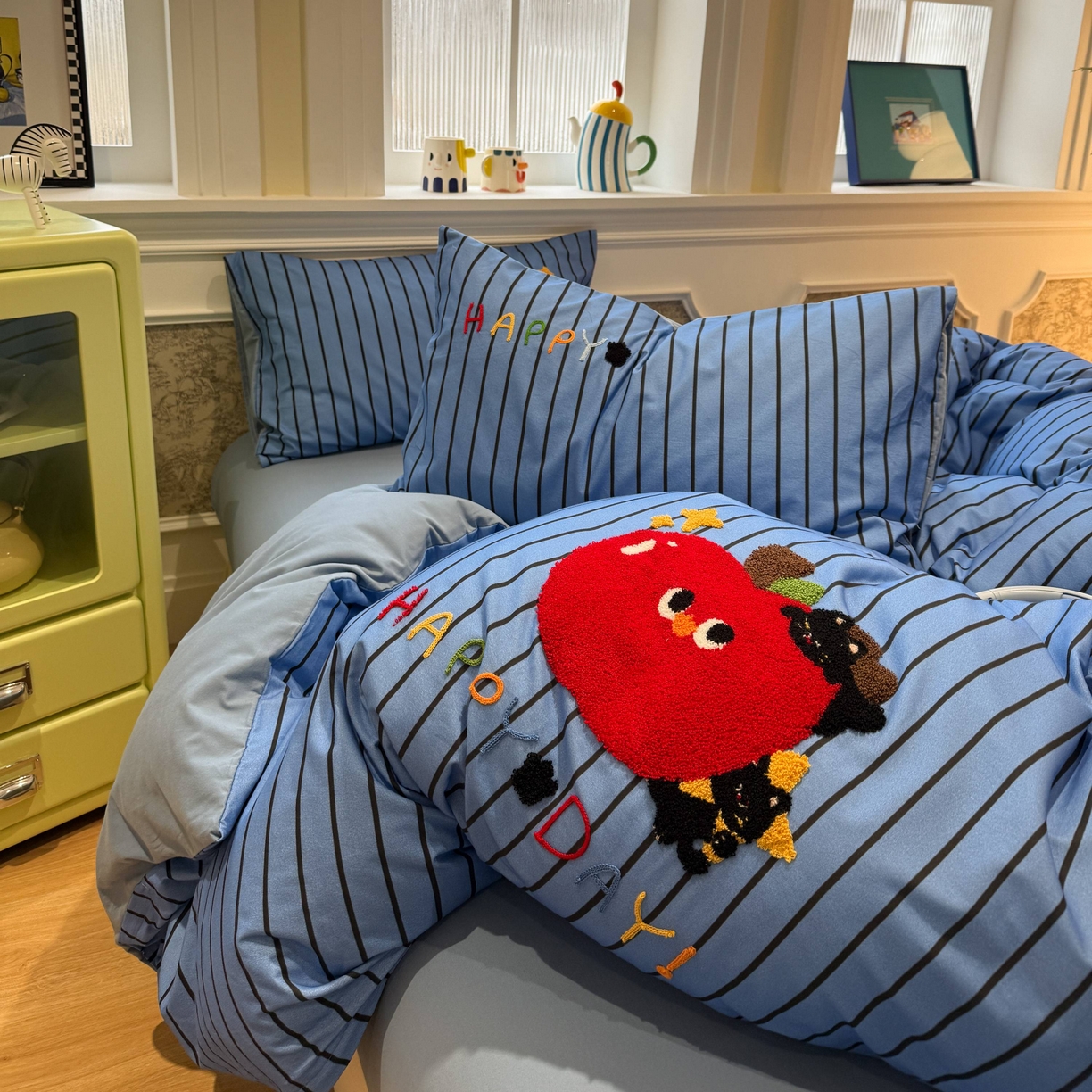 91家纺网 家纺一手货源 找家纺 珺柔家纺 2026新款全棉纯棉四件套 躲猫猫