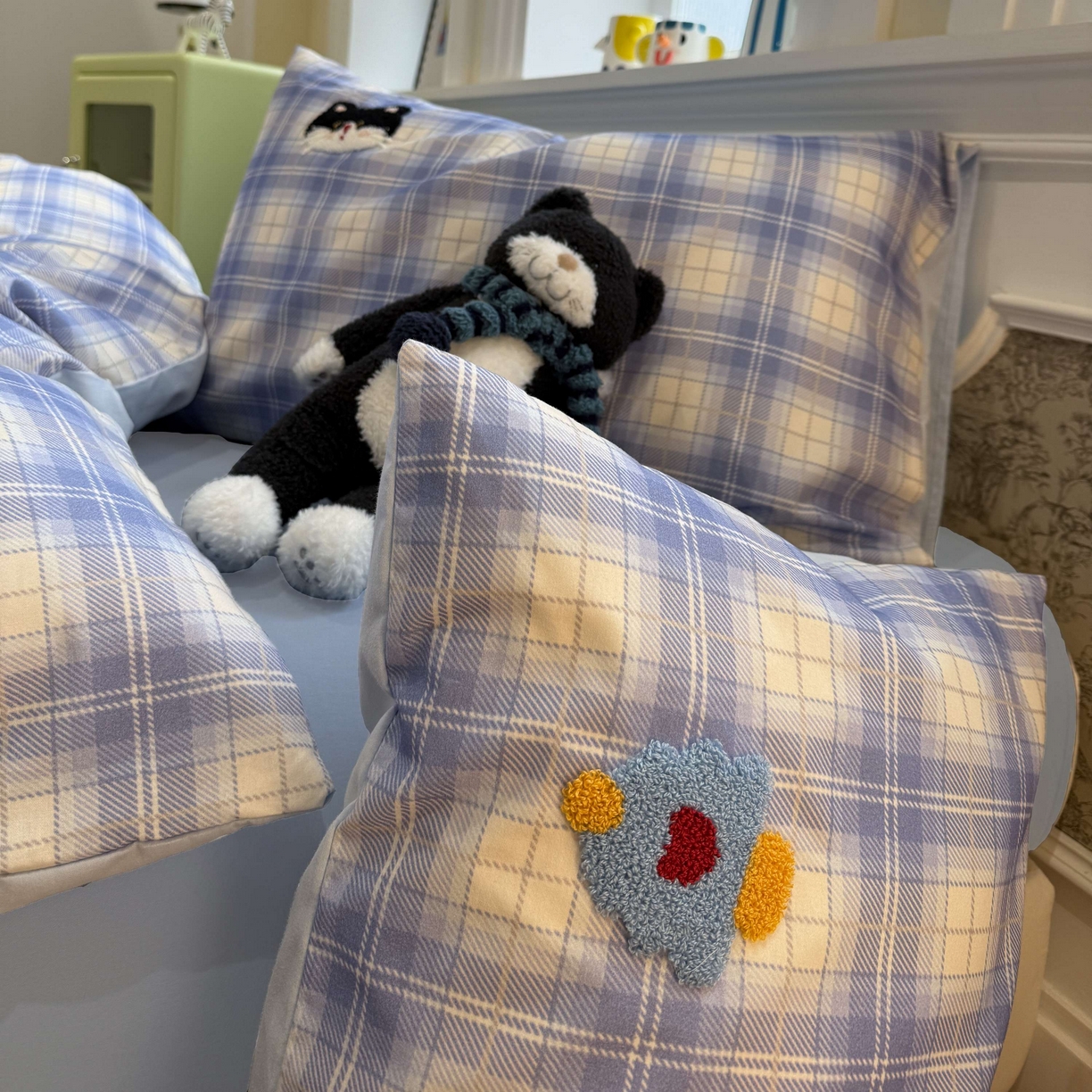 91家纺网 家纺一手货源 找家纺 珺柔家纺 2026新款全棉纯棉四件套 耳机小猫