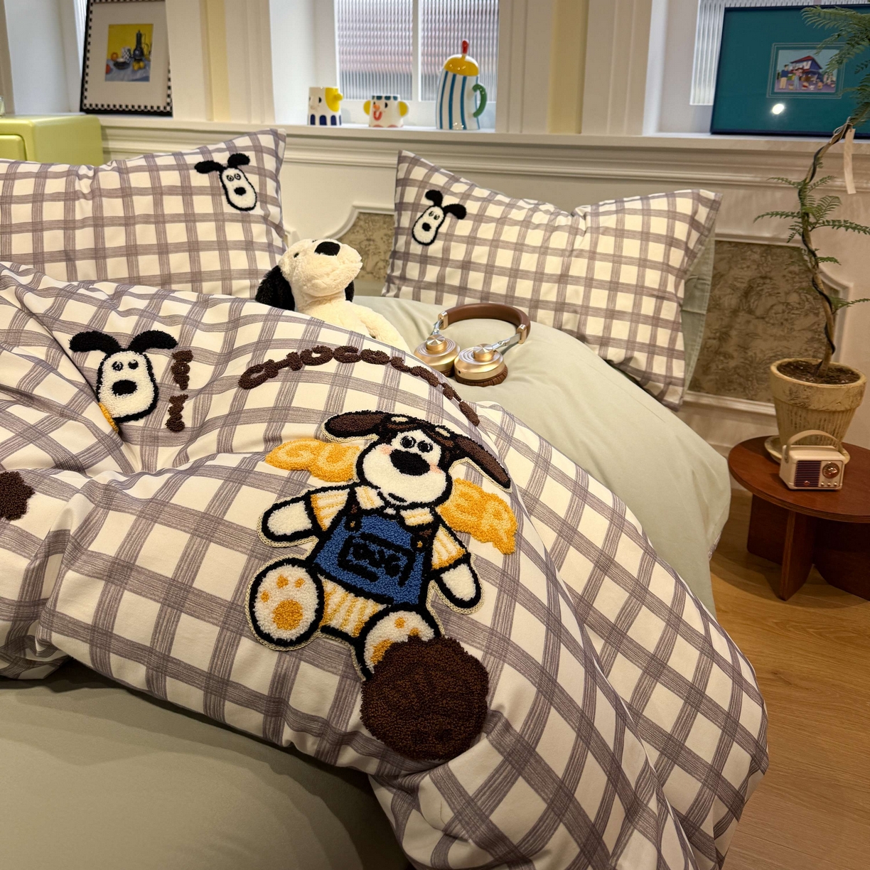 91家纺网 家纺一手货源 找家纺 珺柔家纺 2026新款全棉纯棉四件套 哈皮狗