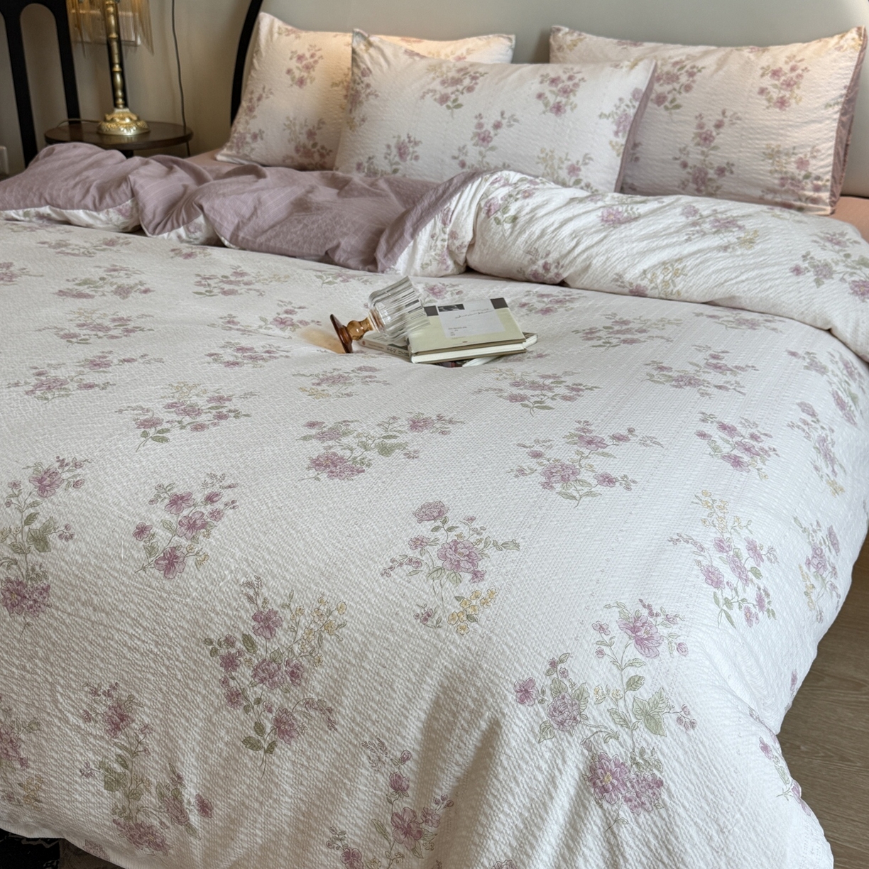 91家纺网 家纺一手货源 找家纺 （总）美丽坊 2026新款爆款韩版泡泡纱四件套