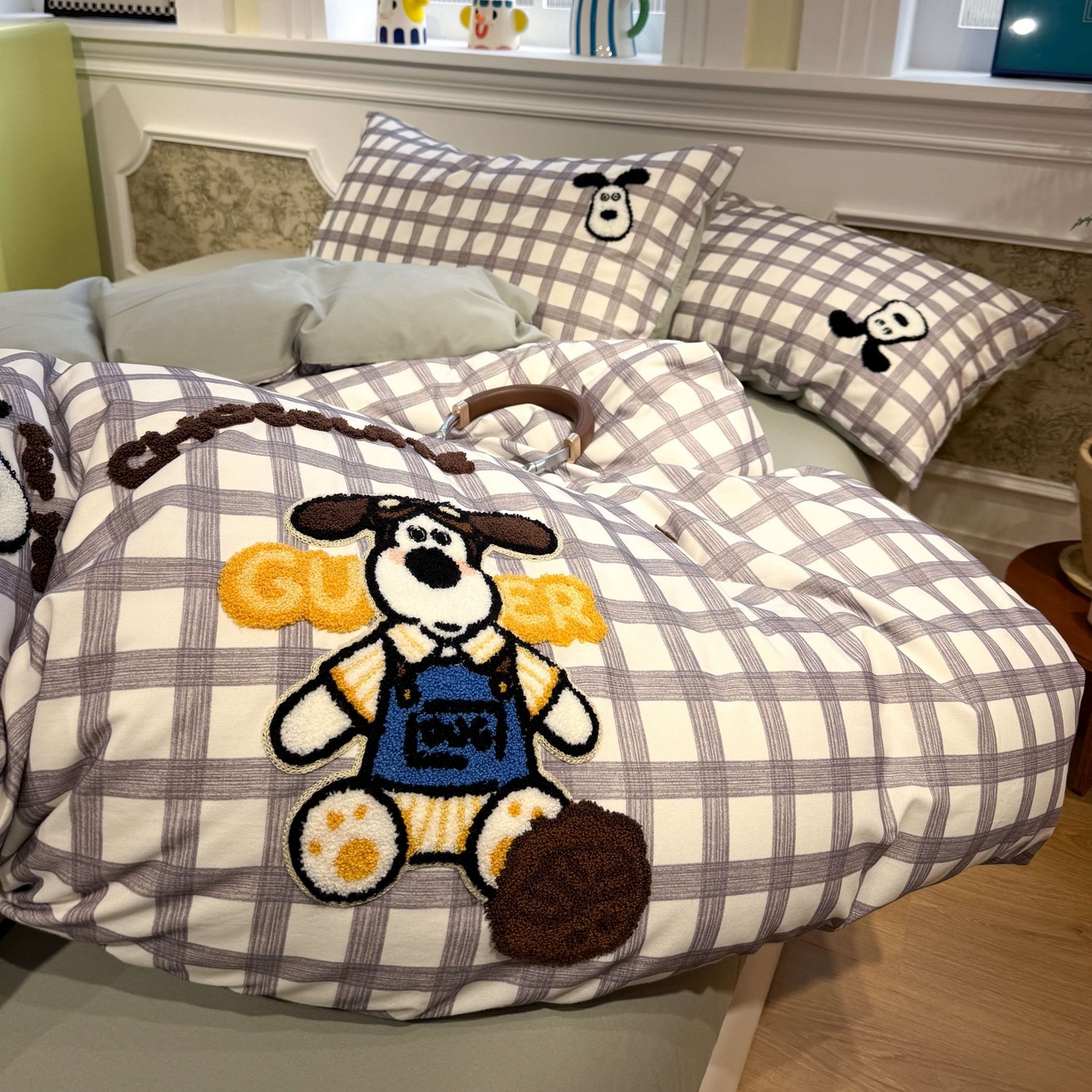 91家纺网 家纺一手货源 找家纺 珺柔家纺 2026新款全棉纯棉四件套 哈皮狗