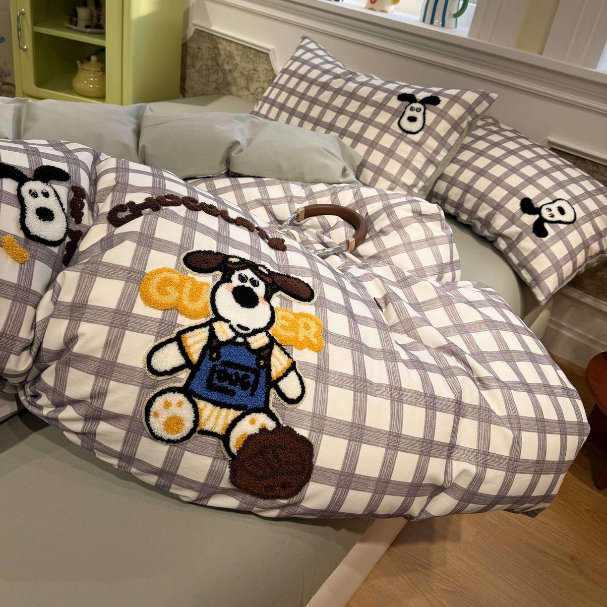 91家纺网 家纺一手货源 找家纺 珺柔家纺 2026新款全棉纯棉四件套 哈皮狗