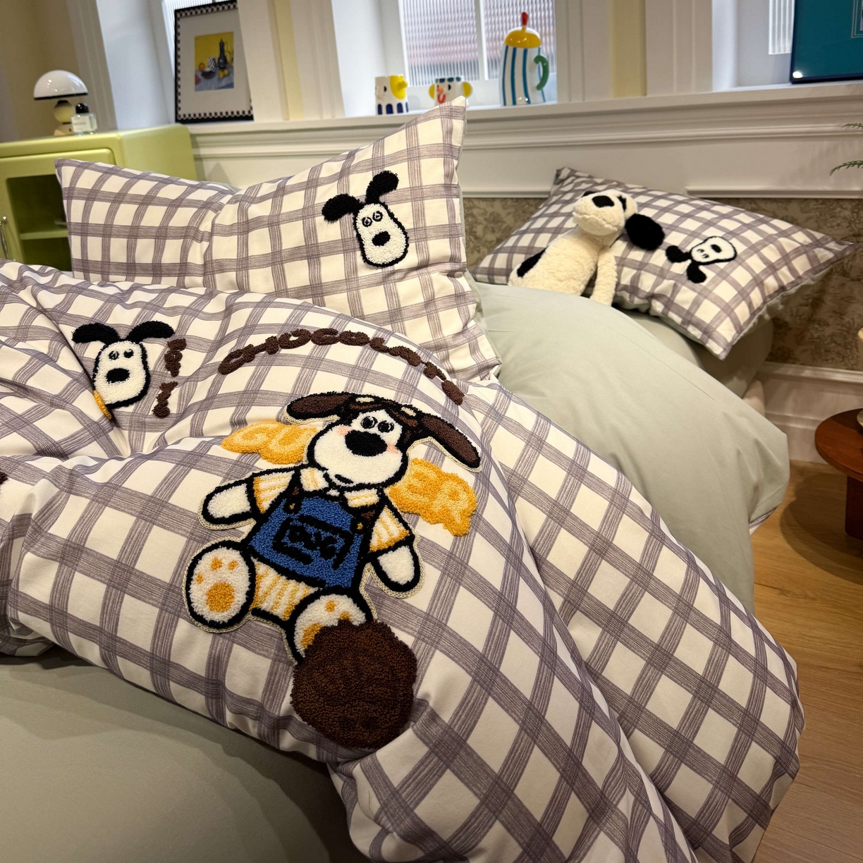 91家纺网 家纺一手货源 找家纺 珺柔家纺 2026新款全棉纯棉四件套 哈皮狗