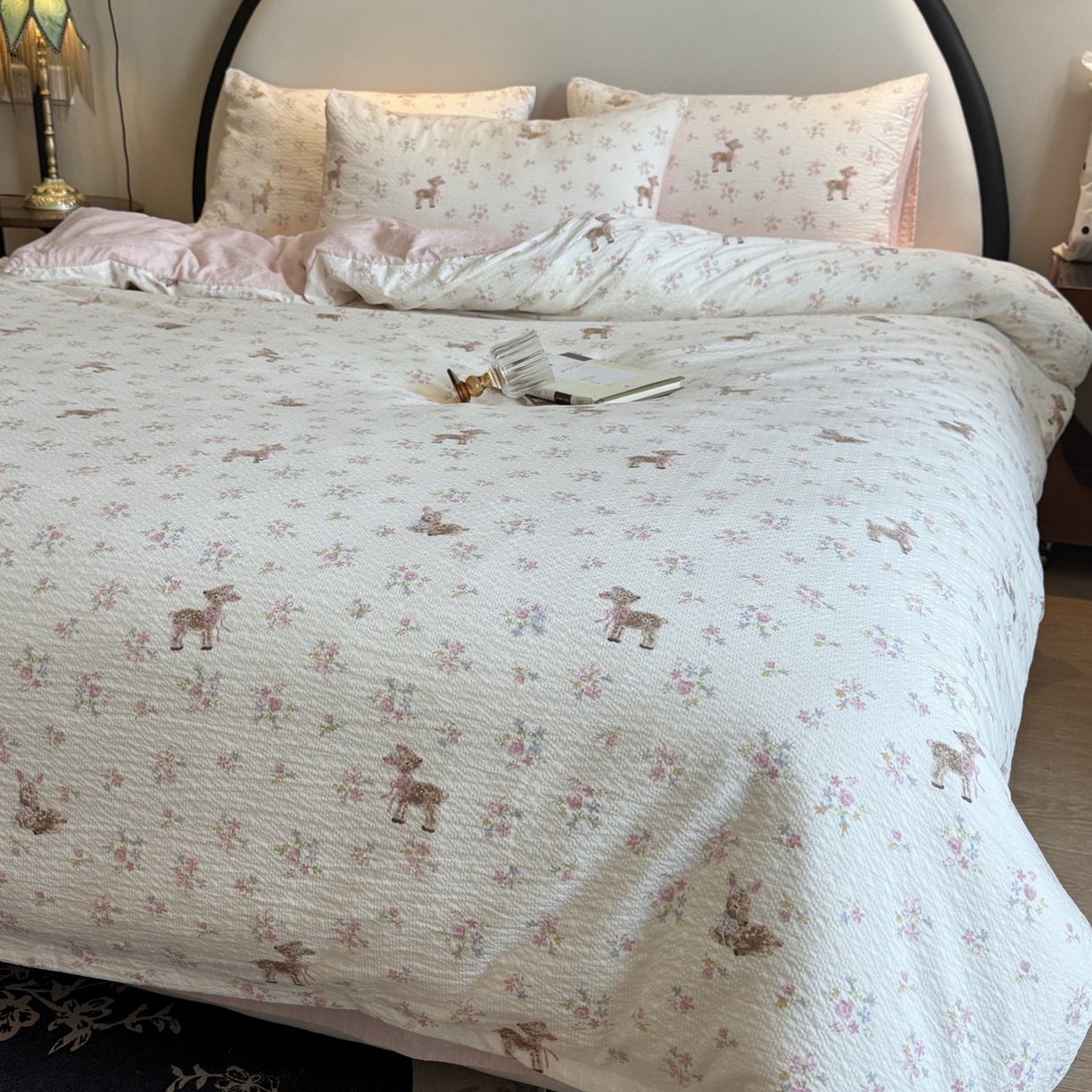 91家纺网 家纺一手货源 找家纺 （总）美丽坊 2026新款爆款韩版泡泡纱四件套