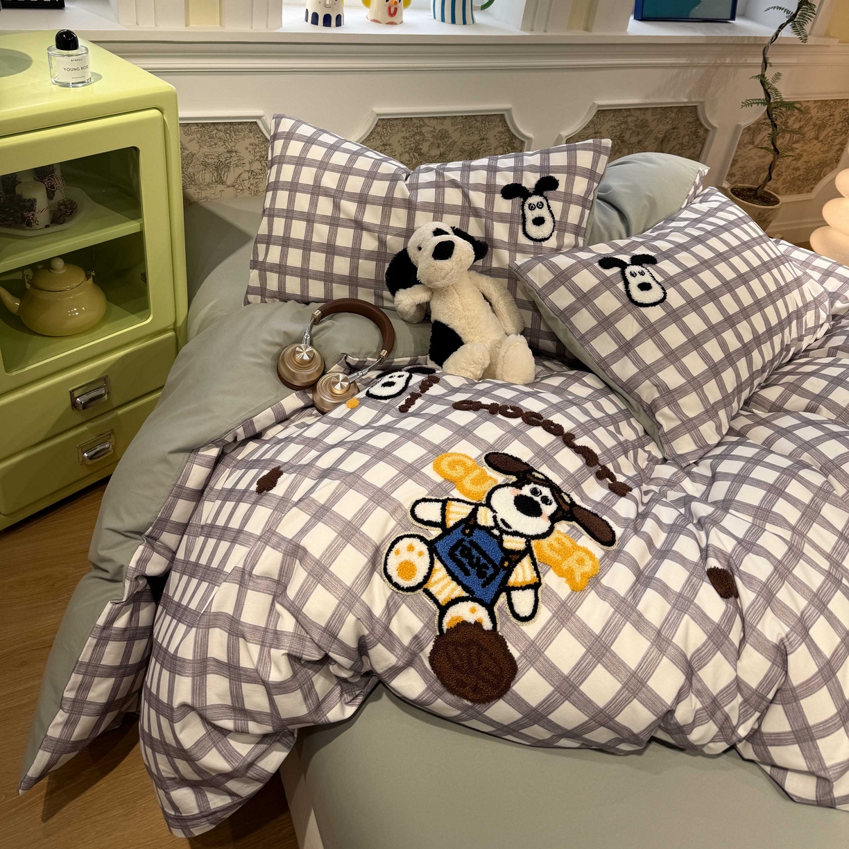 91家纺网 家纺一手货源 找家纺 珺柔家纺 2026新款全棉纯棉四件套 哈皮狗