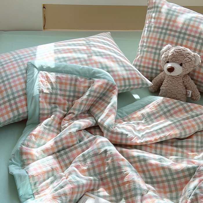 91家纺网 家纺一手货源 找家纺 （总）春皖家纺 2026春夏新款全棉色织水洗棉夏被夏凉被空调被-云恋系列