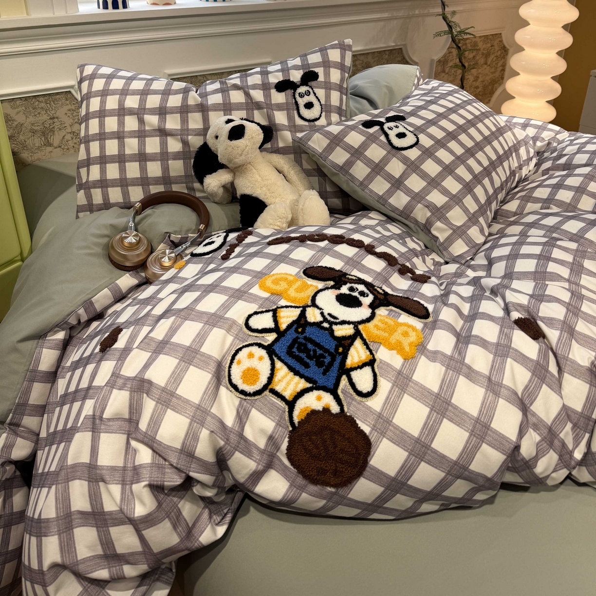 91家纺网 家纺一手货源 找家纺 珺柔家纺 2026新款全棉纯棉四件套 哈皮狗