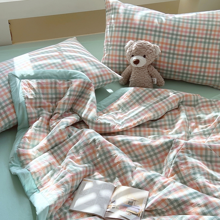 91家纺网 家纺一手货源 找家纺 （总）春皖家纺 2026春夏新款全棉色织水洗棉夏被夏凉被空调被-云恋系列